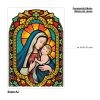Fensterbild Winter Kirche Maria mit Kind wiederverwendbarer Fensteraufkleber Mosaik Weihnachten Auf dem Bild ist das Produkt: Fensterbild Winter Kirche Maria mit Kind wiederverwendbarer Fensteraufkleber Mosaik Weihnachten zum Preis von €9.90 abgebildet.