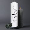 Auf dem Bild ist das Produkt: Trauerkerze Vögel Möwen personalisiert mit Namen und Datum Grabkerze Kerze Sternenkind zum Preis von €5.9 abgebildet.