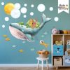 Wandtattoo Kinderzimmer bunt Wal Fische Taucher Dekoration Babyzimmer blau Mädchen Junge Auf dem Bild ist das Produkt: Wandtattoo Kinderzimmer bunt Wal Fische Taucher Dekoration Babyzimmer blau Mädchen Junge zum Preis von €29.9 abgebildet.