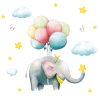 Wandtattoo Kinderzimmer Elefant mit Luftballons, Dekoration Babyzimmer Auf dem Bild ist das Produkt: Wandtattoo Kinderzimmer Elefant mit Luftballons, Dekoration Babyzimmer zum Preis von €24.9 abgebildet.