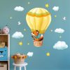 Auf dem Bild ist das Produkt: Wandtattoo Kinderzimmer Fuchs im Heißluftballon mit Wolken und Sternen Dekoration Babyzimmer zum Preis von €29.9 abgebildet.