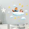 Auf dem Bild ist das Produkt: Wandtattoo Kinderzimmer Fuchs und Hase auf Wolke mit Mond und Sternen Dekoration Babyzimmer zum Preis von €34.9 abgebildet.