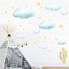 Wandtattoo Kinderzimmer Große Wolken und Sterne Dekoration Babyzimmer Auf dem Bild ist das Produkt: Wandtattoo Kinderzimmer Große Wolken und Sterne Dekoration Babyzimmer zum Preis von €39.90 abgebildet.