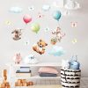 Auf dem Bild ist das Produkt: Wandtattoo Kinderzimmer Hase, Maus und Fuchs mit Luftballons, Wolken und Schmetterlinge Dekoration Babyzimmer zum Preis von €29.9 abgebildet.