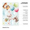 Auf dem Bild ist das Produkt: Wandtattoo Kinderzimmer Hase, Maus und Fuchs mit Luftballons, Wolken und Schmetterlinge Dekoration Babyzimmer zum Preis von €29.9 abgebildet.
