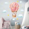 Auf dem Bild ist das Produkt: Wandtattoo Kinderzimmer Maus im Heißluftballon mit Wolken und Sternen Dekoration Babyzimmer zum Preis von €29.9 abgebildet.