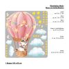 Auf dem Bild ist das Produkt: Wandtattoo Kinderzimmer Maus im Heißluftballon mit Wolken und Sternen Dekoration Babyzimmer zum Preis von €29.9 abgebildet.