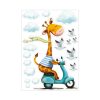 Wiederverwendbares Fensterbild Frühling Ostern Giraffe auf Motorroller, Fensterdeko Kinderzimmer Kind, Frühlingsdeko Auf dem Bild ist das Produkt: Wiederverwendbares Fensterbild Frühling Ostern Giraffe auf Motorroller, Fensterdeko Kinderzimmer Kind, Frühlingsdeko zum Preis von €14.9 abgebildet.