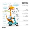 Wiederverwendbares Fensterbild Frühling Ostern Giraffe auf Motorroller, Fensterdeko Kinderzimmer Kind, Frühlingsdeko Auf dem Bild ist das Produkt: Wiederverwendbares Fensterbild Frühling Ostern Giraffe auf Motorroller, Fensterdeko Kinderzimmer Kind, Frühlingsdeko zum Preis von €14.9 abgebildet.
