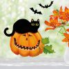 Auf dem Bild ist das Produkt: Fensterbild Halloween Katze Kürbis Fledermäuse Fensterdeko Kinderzimmer Kind Fensterfolie Fensterdekoration zum Preis von €13.90 abgebildet.