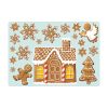 Auf dem Bild ist das Produkt: Fensterbild Weihnachten Lebkuchen Lebkuchenhaus, Lebkuchenmännchen Winter winterlicher Fensteraufkleber zum Preis von €13.90 abgebildet.