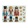 Auf dem Bild ist das Produkt: Fensterbild Weihnachten Nussknacker Erzgebirge Sterne in Holzoptik Fensteraufkleber Weihnachtsdekoration wiederverwendbar zum Preis von €13.90 abgebildet.