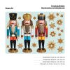 Auf dem Bild ist das Produkt: Fensterbild Weihnachten Nussknacker Erzgebirge Sterne in Holzoptik Fensteraufkleber Weihnachtsdekoration wiederverwendbar zum Preis von €13.90 abgebildet.
