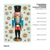 Auf dem Bild ist das Produkt: Fensterbild Weihnachten Nussknacker blau mit Sternen in Holzoptik Fensteraufkleber Weihnachtsdekoration wiederverwendbar zum Preis von €13.90 abgebildet.