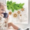 Auf dem Bild ist das Produkt: Fensterbild Weihnachten Tannenzweige mit Sterne in Holzoptik und Schneeflocken, Fensteraufkleber, Weihnachtsdekoration zum Preis von €13.90 abgebildet.