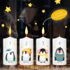 Auf dem Bild ist das Produkt: Fensterbild Weihnachten Winter Adventskerzen mit Pinguinen und Flammen zum Selbstaufkleben an jedem Advent Fensteraufkleber Fensterdeko zum Preis von €13.90 abgebildet.