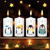 Auf dem Bild ist das Produkt: Fensterbild Weihnachten Winter Adventskerzen mit Pinguinen und Flammen zum Selbstaufkleben an jedem Advent Fensteraufkleber Fensterdeko zum Preis von €13.90 abgebildet.
