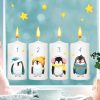 Auf dem Bild ist das Produkt: Fensterbild Weihnachten Winter Adventskerzen mit Pinguinen und Flammen zum Selbstaufkleben an jedem Advent Fensteraufkleber Fensterdeko zum Preis von €13.90 abgebildet.