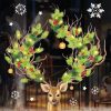 Fensterbild Weihnachten Winter Hirsch mit weihnachtlichem Geweih und Schneeflocken Fensteraufkleber Fensterdeko Auf dem Bild ist das Produkt: Fensterbild Weihnachten Winter Hirsch mit weihnachtlichem Geweih und Schneeflocken Fensteraufkleber Fensterdeko zum Preis von €13.90 abgebildet.