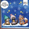Fensterbild Weihnachten Winter Katze Waschbär und Fuchs Fensteraufkleber Weihnachtsdekoration wiederverwendbar Auf dem Bild ist das Produkt: Fensterbild Weihnachten Winter Katze Waschbär und Fuchs Fensteraufkleber Weihnachtsdekoration wiederverwendbar zum Preis von €13.90 abgebildet.