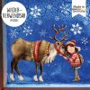 Auf dem Bild ist das Produkt: Fensterbild Weihnachten Winter Mädchen Rentier Elch Schneeflocken Fensteraufkleber wiederverwendbar zum Preis von €13.90 abgebildet.