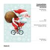 Auf dem Bild ist das Produkt: Fensterbild Weihnachten Winter Weihnachtsmann Fahrrad Adventsdeko Fensteraufkleber Fensterfolie wiederverwendbar zum Preis von €13.90 abgebildet.