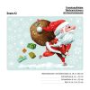 Auf dem Bild ist das Produkt: Fensterbild Weihnachten Winter Weihnachtsmann rennt Adventsdeko Fensteraufkleber Fensterfolie wiederverwendbar zum Preis von €13.90 abgebildet.