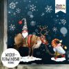 Fensterbild Weihnachten Winter Zwerg mit Hirsch Elch mit Schneeflocken Adventsdeko wiederverwendbar Auf dem Bild ist das Produkt: Fensterbild Weihnachten Winter Zwerg mit Hirsch Elch mit Schneeflocken Adventsdeko wiederverwendbar zum Preis von €13.90 abgebildet.