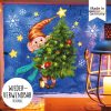 Auf dem Bild ist das Produkt: Fensterbild Weihnachten Winter Zwerg Tannenbaum Sterne Schneeflocken Fensteraufkleber Kinderzimmer Weihnachtsdeko wiederverwendbar zum Preis von €13.90 abgebildet.