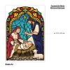 Auf dem Bild ist das Produkt: Fensterbild Winter Kirche Krippenbild Maria und Josef wiederverwendbare Fensteraufkleber Weihnachten zum Preis von €9.90 abgebildet.
