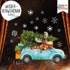 Wiederverwendbares Fensterbild Weihnachten Winter Elch Auto Tannebaum mit Schneeflocken Adventsdeko Auf dem Bild ist das Produkt: Wiederverwendbares Fensterbild Weihnachten Winter Elch Auto Tannebaum mit Schneeflocken Adventsdeko zum Preis von €13.90 abgebildet.