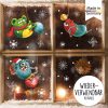 Auf dem Bild ist das Produkt: Wiederverwendbares Fensterbild Weihnachten Winter Monster Adventsdeko Kinderzimmer zum Preis von €13.90 abgebildet.