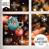 Auf dem Bild ist das Produkt: Wiederverwendbares Fensterbild Weihnachten Winter Monster Adventsdeko Kinderzimmer zum Preis von €13.90 abgebildet.