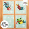 Auf dem Bild ist das Produkt: Wiederverwendbares Fensterbild Weihnachten Winter Monster Adventsdeko Kinderzimmer zum Preis von €13.90 abgebildet.