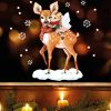 Auf dem Bild ist das Produkt: wiederverwendbares Fensterbild Weihnachten Winter Reh und Fee Fensteraufkleber wiederverwendbar zum Preis von €13.90 abgebildet.