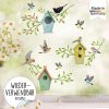 Auf dem Bild ist das Produkt: Fensterbild Frühling Vögel Vogelhäuschen Ast Fensterdeko Kinderzimmer Kind Frühlingsdeko Osterdeko zum Preis von €14.9 abgebildet.