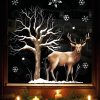 Auf dem Bild ist das Produkt: Fensterbild Weihnachten Winter Hirsch Schnee Baum wiederverwendbarer Fensteraufkleber Weihnachtsdeko zum Preis von €13.90 abgebildet.