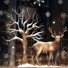 Auf dem Bild ist das Produkt: Fensterbild Weihnachten Winter Hirsch Schnee Baum wiederverwendbarer Fensteraufkleber Weihnachtsdeko zum Preis von €13.90 abgebildet.