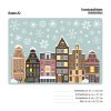 Auf dem Bild ist das Produkt: Wiederverwendbares Fensterbild Weihnachten Winterstadt Amsterdam zum Preis von €13.90 abgebildet.