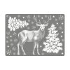 Auf dem Bild ist das Produkt: Wiederverwendbares Fensterbild weißer Hirsch Tannenbaum Schneeflocken Fensterdekoration Weihnachten Winter weiß zum Preis von €17.90 abgebildet.