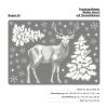 Auf dem Bild ist das Produkt: Wiederverwendbares Fensterbild weißer Hirsch Tannenbaum Schneeflocken Fensterdekoration Weihnachten Winter weiß zum Preis von €17.90 abgebildet.