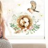 Auf dem Bild ist das Produkt: Fensterbild Frühling Ostern Eier im Nest mit Vogel, Fensterdeko Kinderzimmer Kind zum Preis von €14.9 abgebildet.