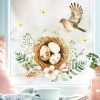 Auf dem Bild ist das Produkt: Fensterbild Frühling Ostern Eier im Nest mit Vogel, Fensterdeko Kinderzimmer Kind zum Preis von €14.9 abgebildet.