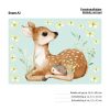 Auf dem Bild ist das Produkt: Fensterbild Rehkitz und Igel mit Schmetterlingen, Herbst Frühling Fensterdeko wiederverwendbare Fensteraufkleber Kinderzimmer Kinder zum Preis von €13.90 abgebildet.