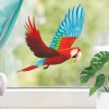 Auf dem Bild ist das Produkt: Wiederverwendbares Fensterbild Exotische Vögel Vogelset Fensteraufkleber Kinderzimmer Baby Kind, Frühlingsdeko,Sommer, Papagei, Flamingo zum Preis von €14.9 abgebildet.