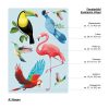 Auf dem Bild ist das Produkt: Wiederverwendbares Fensterbild Exotische Vögel Vogelset Fensteraufkleber Kinderzimmer Baby Kind, Frühlingsdeko,Sommer, Papagei, Flamingo zum Preis von €14.9 abgebildet.