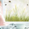 Auf dem Bild ist das Produkt: Fensterbild Frühling Sommer Pampasgras und Hummeln auf einer Wiese, Fensterdeko zum Preis von €13.90 abgebildet.