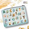 Auf dem Bild ist das Produkt: Gefüllte Federtasche Federmäppchen Alphabet und Tiere, Schulkind Schulanfang Schule, Einschulungsgeschenk zum Preis von €29.9 abgebildet.