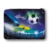 Auf dem Bild ist das Produkt: Gefüllte Federtasche Federmäppchen Fußball personalisiert Wunschname Schulanfang Schule, blau, Einschulungsgeschenk zum Preis von €29.9 abgebildet.