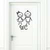 Wandtattoo Türaufkleber WC Frau und Mann Aufkleber 20 x 24 cm Auf dem Bild ist das Produkt: Wandtattoo Türaufkleber WC Frau und Mann Aufkleber 20 x 24 cm zum Preis von €9.9 abgebildet.